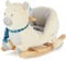 Bieco Plüsch Schaukeltier Eisbär Lars | 60 cm | Kinder Schaukelstuhl mit Sicherheitsgurt | Baby Schaukel | Schaukel Kleinkind | Schaukeltier Baby | Baby Schaukelwippe ab 9 Monate | Schaukelpferd Holz