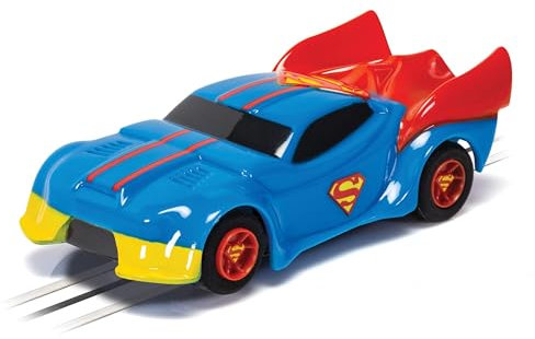 Micro Scalextric Cars – Justice League Superman – Spielzeug-Schlitzauto zur Verwendung Rennstrecken oder -Sets – Geschenkideen für kleine Kinder für Jungen/Mädchen ab 4 Jahren