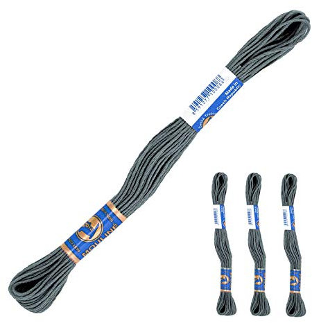 3 Docken Stickgarn je ca. 8m / Sticktwist 100% Baumwolle Stickerei verschiedene Farbwahl, Farbe :8862 graublau
