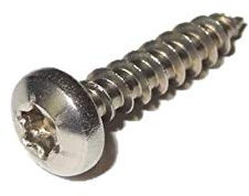 KTH Spanplattenschrauben 3,5x40 mm - A2 Edelstahl - Torx TX10 - Halbrundkopf PAN HEAD - Vollgewinde - 50 Stück