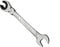TopHomer Clé à cliquet avec tête flexible 17 mm, extrémité ouverte, polie, acier au chrome vanadium