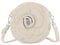 modamoda de T225 Damen Leder Umhängetasche Abendtasche Clutch Blüte Klein handmade in Italy, Farbe:Creme