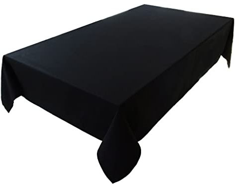 Hochwertige Tischdecke Tischwäsche aus 100% Baumwolle Kollektion Konzept, Farbe & Größe wählbar (Tischdecke - 150x350cm, Schwarz)