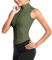 FEOYA Women's Slim Fit Full Zip Sports Vest Stand Collar Sleeveless Yoga Top Skinny Running Workout Gym Tank Top Elastic Stretchy Sportswear Activewear Fitness Crop Top with Curved Hem Army Green S
