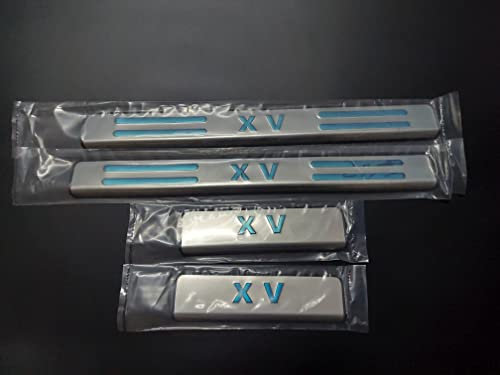 Super durable 4 Stücke Edelstahl Auto Einstiegsleisten für Subaru XV, Willkommenspedal Türschweller Schutzstreifen Styling Zubehör