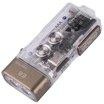 RovyVon Angel Eyes E8U EDC Torch Rechargeable Flashlight,Dual Power Keychain Torches with Multifunctional Sidelight,Lockout Mode,700 Lumen Pocket Torch Waterproof for Camping,Hunting