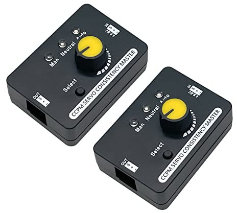 2Pack RC Servo Tester Centering Tool ESC Motor Checker Built in BEC 3CH High Precision for Airplanes Remote Control Models