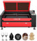 OMTech 100W CO2 Laser Graviermaschine Lasergravierer 600x1000 mm Laserschneider 24 x 40 Zoll Industrielle Gravurmaschine mit Autofokus, Luftunterstützung, digitalem Bedienfeld, RDWorks, industrieller