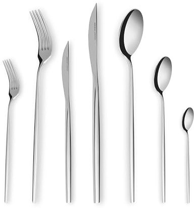 Karaca Mild 84 Teilig 316+ Premium 12 Personen Box Besteck Set, 18/10, Rostfrei, Langliebig, Korrosionsbeständig, Spülmaschinenfest,Hochwertiger, Klingenstahl