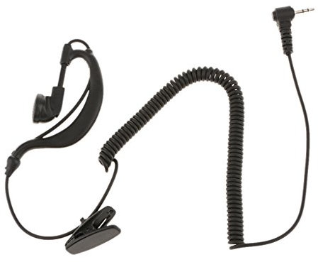 Leeadwaey Casque d'écoute en forme de G avec prise jack 2,5 mm pour talkie-walkie radio