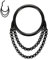 hengkaixuan Septum Schmuck 16G Septun Ringe Schwarz Daith Ohrringe Chirurgenstahl Septum Clicker Kette Nasenring Turm Ohrringe Nahtlose Conch Piercing Schmuck Septum Knorpel Helix Tragus Creolen 8mm
