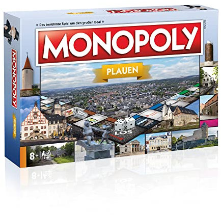 Monopoly Plauen – Offizielle Stadt-Edition mit Altmarkt, Vogtland-Theater & Co. – Kult-Brettspiel für 2–6 Spieler – Geschenkidee & Souvenir aus dem Vogtland