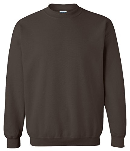 Gildan Women's Fleece Crewneck Sweatshirt, Style G18000, Dark Chocolate, XL
