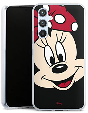 Custodia di silicone compatibile con Samsung Galaxy A54 5G Custodia trasparente Cover per smartphone trasparente Minnie Disney Prodotto ufficiale su licenza