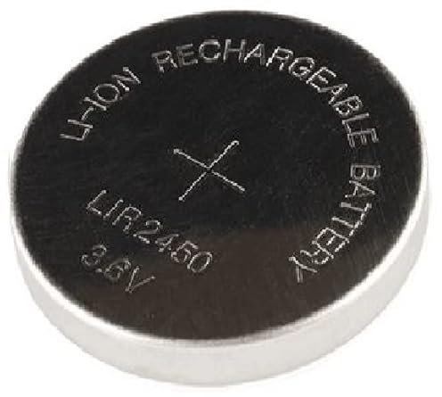 LIR2450 Lot de 5 piles bouton Li-ion rechargeables 3,6 V CR2450