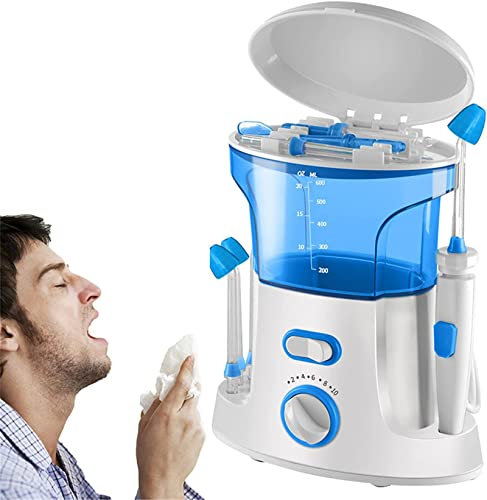 CEEBUS Electric Nasal Cleaner Sinus Cleaner Machine, Pulsating Nasal Irrigation Sinus Rinse System with 10 Pressure Modes Nose Cleaning Machine Electric Neti Pot for Adult & Kids, 360°Rotating Nozzle