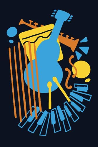Notizbuch: Musikschule Notizbuch | 6x9 Zoll DIN A5 | 100 Seiten liniert | Musikinstrument Notizheft | Musiker Tagebuch | Musiklehrer Schreibheft | Musikinstrument Geschenk