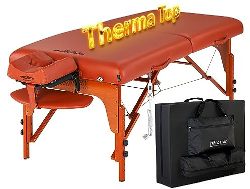 Master Massage 71cm Santana Therma Top™ Portable Massage Table Package (Built in Heating Pads)- Esthetician Bed- Folding Massage Table with Heated Top