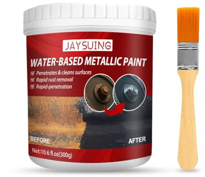 Mzshne Peinture métallique multifonctionnelle pour voiture - Anti-rouille - Gel convertisseur universel avec pinceau - Convient pour automobile