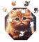 Milliwood Holzpuzzle - Cali cat - 46 Teile - Puzzle Winter ab 4 Jahren - Mandala Puzzle für Erwachsene und Kinder - Jigsaw Puzzle aus Holz 29x29 cm - Puzzle Natur mit Holz Geschenkbox
