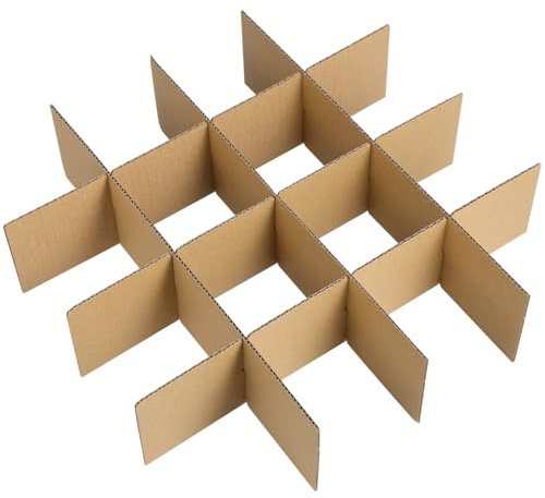 PartyKindom Cardboard Dividers for Moving Boxes 6Pcs Glass and Dish Packing Protection Partitions 3.2X3.2X3.1 Inch Shipping Box Organizers