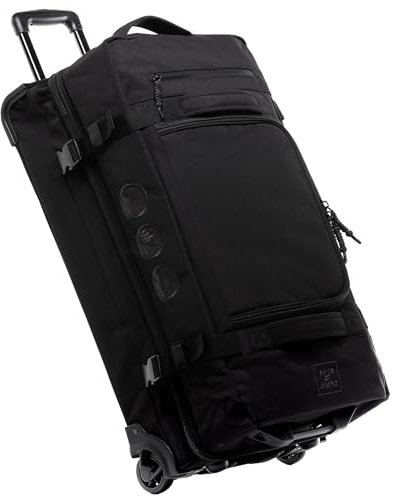 SONS OF ALOHA XXL Reisetasche mit 2 Rollen Kane Rollkoffer 80 cm Koffer Sporttasche Reise-Trolley recyceltes Meeresplastik 140L, schwarz