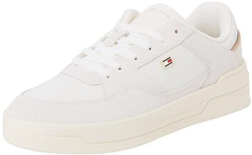 Tommy Hilfiger Court Sneaker Mujer Essential Basket Low Top, Blanco (Ecru), 39