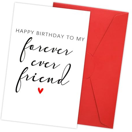 NQEUEPN Geburtstagskarte für die Beste Freundin, Lustig Geburtstagsgrußkarte für die Freundin mit Umschlag Geburtstagskarte Freundschaftsgeschenk für Beste Freundin Frauen Schwester Mädchen Männer