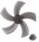 Schwarz und Weiß 12 Zoll Kunststoff Lüfterblatt Ersatzteil für Standventilator (Schwarz)