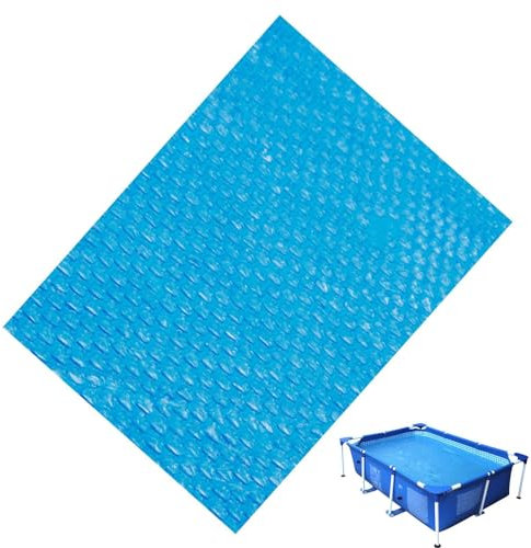 Solar Poolabdeckung Rechteckig 300x200cm | Pool Solarabdeckplane Solarfolie Pool Solarfolie/Abdeckung | Poolheizung Poolsolarplane Solar Folie Blau Für Wassererwärmung Wärmeplane Blau | Zuschneidbar