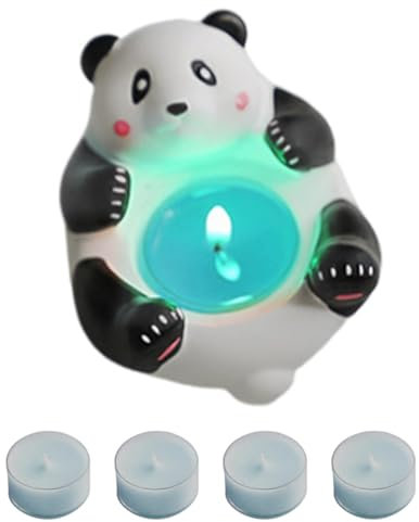 Portacandele Panda – Candela Profumata Portacandele Elight | Statua di Panda Vista, Portacandele profumato, Statuetta di Animale per centrotavola o decorazione per la casa