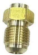 1PC Brass Air Conditioner Coupling Forged SAE 1/4 3/8 1/2 3/4 Fit UNF Thread Welding Straight Flare Connecting Pipe Fitting(3I8 SAE)