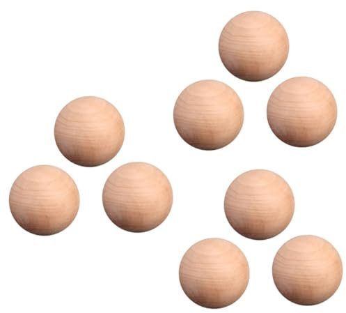 SEWACC 9 Teiliges Holz Bastel Spielset Spielzeug Bastelbälle Holzkugeln Holzkugeln