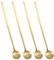AOZUO 4pcs Stainless Steel Coffee Spoons, 7.8'' Matte Coffee Stirring Spoon Ice Cream Tea Spoon Long Handle Espresso Mixing Spoons Teaspoons for Coffee Milkshake Dessert Antipasto Tea Salad(Gold)