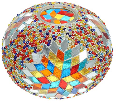 HOMSFOU Glas-Lampenschirm für türkische Lampe, Mosaik, Nachttischlampe, Ersatzkugel für türkische Lampen
