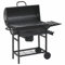 Hoodmeel Barbeque Esterno, Griglia Portatile, Barbecue Da Esterno, Griglia per Barbecue, Barbecue a Barile con Ruote e Ripiani Acciaio Nero 115x85x95 cm