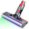 Cepillo Eléctrico Compatible con Dyson V7, V8, V10, V11, V15, Cabezal de Recambio Cepillo motorizado con LED, Recambio de Rodillo Cepillos Turbo para Suelos Duros y Alfombras