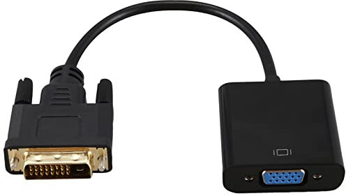 Agwuoetr DVI to VGA Adapter Cable 1080P DVI-D to VGA Cable 24+1 25 Pin DVI Male to 15 Pin VGA Female Video Converter for PC Display