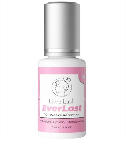 Liore Lash Extra Strong Professional Eyelash Extension Glue/Retention - 10 Weeks/ 0.5-1 Sec Fast Dry/Black Adhesive