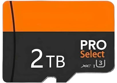 Tarjeta Micro SD Pro Select 2 TB con Adaptador SD, Compatible con Cámaras 4K Ultra HD, Smartphones y PC, Clase 10, 100MB/s