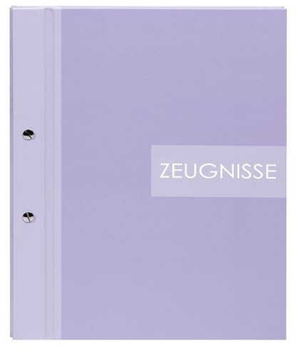 goldbuch 36 013 certifikatmapp syren, certifikatmapp DIN A4, dokumentmapp med skruvlock och 12 genomskinliga fodral, organisationsmapp, omslag av konsttryck, orgamapp, ca 24 x 31 x 1,5 cm, lila