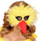NET TOYS Gelbe Vogelmaske Federmaske Vogel Bibo Schnabelmaske Tiermaske Strauß