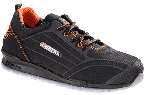 Cofra 78881-000.W48 CREGAN S3 SRC Sicherheitsschuhe, Schwarz/Orange, Größe 48