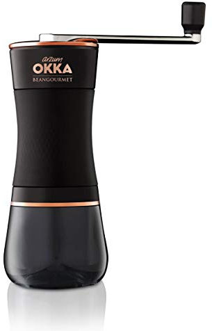 ARZUM OK003 OKKA Beangourmet Turkish Coffee Grinder, Ceramic, Black, Copper