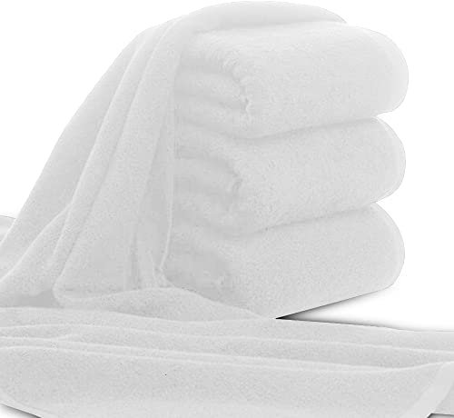 ARLI Handtuch 100% Baumwolle weiß 8 Handtücher Set Serie aus hochwertigem Rohstoff Frottier klassischer Design elegant schlicht modern praktisch mit Handtuchaufhänger Weiss 8 Stück