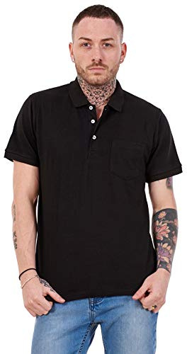 Malay Mens Cotton T-Shirts Regular fit Plain Polo Pocket Casual Formal Shirt Top M-XXL