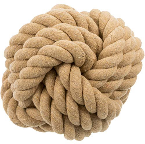 TRIXIE Be Nordic Plüschtiere für Hunde Knoten Ball – maritimes Kuscheltier für Hunde zum Spielen und Kuscheln – robust & langlebig – aus Plüsch/Tau - 32631
