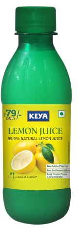 Keya Succo di limone concentrato 250ml | Contiene succo di limone naturale | Bontà di 25 limoni freschi