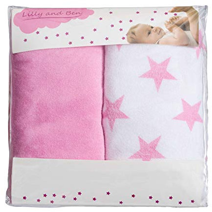 Lilly and Ben® Funda cambiador bebe algodon rizo - 2 fundas para colchoneta cambiador-es bañera-s