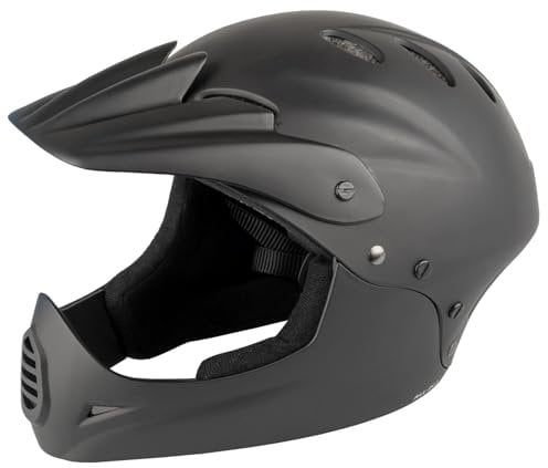 M-Wave Casque Downhill >All in 1<, Taille L, 58-61 cm, Noir Mat Mixte